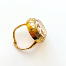 Load image into Gallery viewer, 1970s Ladies&#39; Gold-Plated Seiko Ring Watch with Quartz Movement and Faceted Glass
