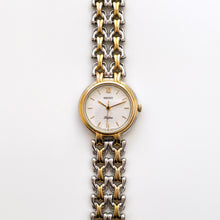 Load image into Gallery viewer, Vintage 90s Two-Tone Seiko Belfina Quartz Watch with Round Dial and Intricate Bracelet

