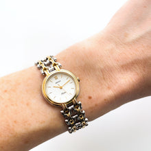 Load image into Gallery viewer, Vintage 90s Two-Tone Seiko Belfina Quartz Watch with Round Dial and Intricate Bracelet
