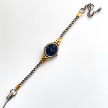 Load image into Gallery viewer, Vintage 1990s Two-Tone Ladies&#39; Casio Menuet Quartz Watch With Intricate Bracelet and Blue Stones
