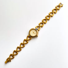 Load image into Gallery viewer, Vintage Gold-Plated Ladies&#39; Vega (by Citizen) Fill Quartz Watch With Round Dial and Blue Stone
