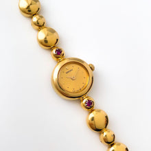 Load image into Gallery viewer, Seiko Jewellery Quartz Watch – Gold-Plated, Tiny Dial with 2 Rubies, 1990s
