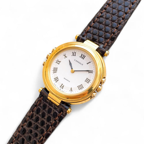 Rare Vintage Ladies' 1990s Gold-Plated Seiko Lassale Quartz Watch