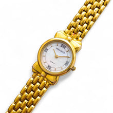 Load image into Gallery viewer, Vintage 1990s Gold-Plated Ladies&#39; Nina Ricci Quartz Watch with Round Mother of Pearl Dial

