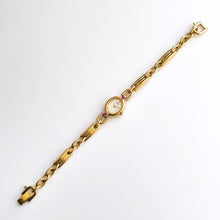 Load image into Gallery viewer, Very Rare 90s Gold-Plated Seiko Jewellery Quartz Watch with Tiny Dial, Thin Bracelet and 2 Rubies
