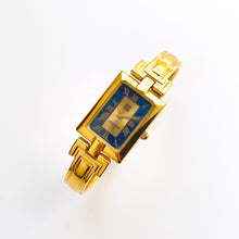 Load image into Gallery viewer, Vintage 1990s Gold-Plated Ladies&#39; Givenchy &#39;Millesime&#39; Bangle Quartz Watch with Black Rectangular Dial
