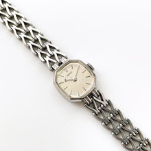 Load image into Gallery viewer, Vintage 1970s Silver-Tone Seiko Ladies&#39; Mechanical Watch with Octagon Dial and Intricate Bracelet
