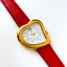 Load image into Gallery viewer, Rare Vintage Yves Saint Laurent Gold-Plated Ladies&#39; Quartz Watch with Heart Shaped Dial - Boxed
