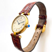 Load image into Gallery viewer, Ladies&#39; Vintage Cartier Must Vendome Vermeil Quartz Watch - Gold-Plated Silver 925 with Beige Dial - With Original Box and Booklet
