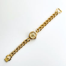 Load image into Gallery viewer, Vintage Gold-Plated Ladies&#39; Ferex Mechanical Watch with Chain Bracelet and Faceted Dial

