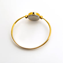 Load image into Gallery viewer, Vintage Gold-Plated Ladies&#39; Accurist Mechanical Watch with bangle Bracelet and Black Oval Dial
