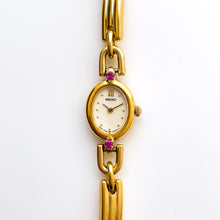 Load image into Gallery viewer, Rare 90s Gold-Plated Seiko Jewellery Quartz Watch - Tiny Dial - Rubies
