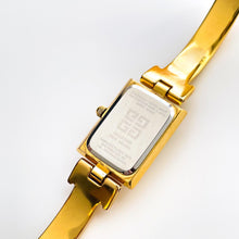Load image into Gallery viewer, Vintage 1990s Gold-Plated Ladies&#39; Givenchy &#39;Millesime&#39; Bangle Quartz Watch with Black Rectangular Dial
