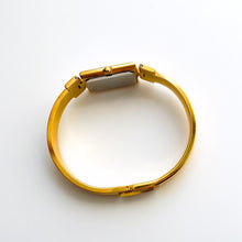 Load image into Gallery viewer, Vintage 1990s Gold-Plated Ladies&#39; Givenchy &#39;Millesime&#39; Bangle Quartz Watch with Black Rectangular Dial
