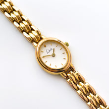 Load image into Gallery viewer, Gold-Tone Ladies&#39; Limit Quartz Watch with Oval Dial and Intricate Bracelet

