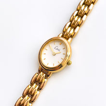 Load image into Gallery viewer, Gold-Tone Ladies&#39; Limit Quartz Watch with Oval Dial and Intricate Bracelet
