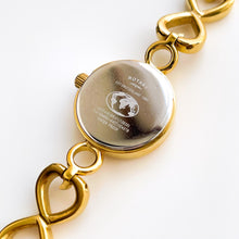 Load image into Gallery viewer, Vintage Ladies&#39; Rotary Quartz Watch With Gold-Plated Bracelet, Mother of Pearl Dial and Heart Shaped Pattern
