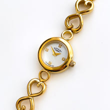 Load image into Gallery viewer, Vintage Ladies&#39; Rotary Quartz Watch With Gold-Plated Bracelet, Mother of Pearl Dial and Heart Shaped Pattern

