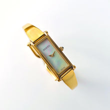 Load image into Gallery viewer, Vintage Gucci 1500L Gold Bangle Watch - 2001, MOP Dial, Boxed
