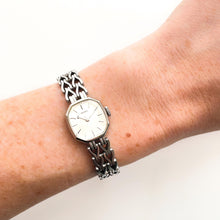 Load image into Gallery viewer, Vintage 1970s Silver-Tone Seiko Ladies&#39; Mechanical Watch with Octagon Dial and Intricate Bracelet
