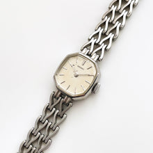 Load image into Gallery viewer, Vintage 1970s Silver-Tone Seiko Ladies&#39; Mechanical Watch with Octagon Dial and Intricate Bracelet
