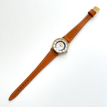 Load image into Gallery viewer, Vintage 90s Ladies&#39; Imado Sun &amp; Moon Phase Quartz Watch with Brown Leather Strap
