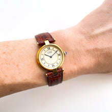 Load image into Gallery viewer, Ladies&#39; Vintage Cartier Must Vendome Vermeil Quartz Watch - Gold-Plated Silver 925 with Beige Dial - With Original Box and Booklet
