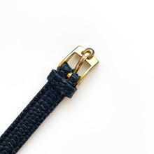 Load image into Gallery viewer, Tiny 1970s gold-plated Omega Ladies&#39; Vintage Mechanical Watch with Black Leather Strap
