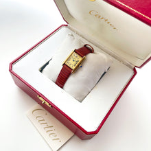 Load image into Gallery viewer, Vintage Ladies&#39; Must de Cartier Tank Vermeil With Cream Dial and Leather Strap - Quartz Movement
