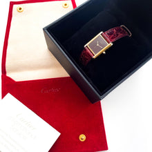 Load image into Gallery viewer, Vintage Ladies&#39; Must Cartier Tank Vermeil - Burgundy Dial, Quartz
