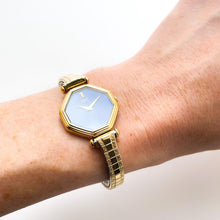 Load image into Gallery viewer, Seiko Ladies’ Quartz Watch – Gold-Plated with Blue Dial, 1980
