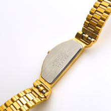 Load image into Gallery viewer, Extremely Rare Vintage 1990s Gold-Plated Ladies&#39; Seiko Rivoli Half Moon Quartz Watch With Asymmetrical Dial
