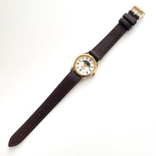 Load image into Gallery viewer, Vintage Ladies’ Constant Sun &amp; Moon Phase Quartz Watch with Brown Leather Strap
