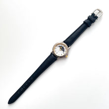 Load image into Gallery viewer, Vintage Ladies&#39; Sun &amp; Moon Quartz Watch with Black Leather Strap
