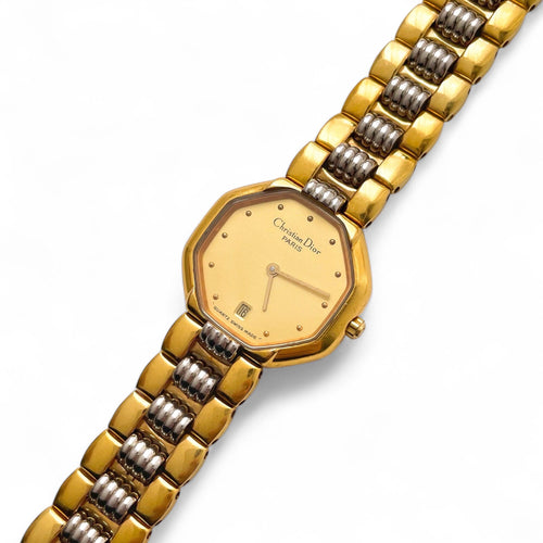 Vintage Two-Tone Christian Dior Ladies' Quartz Watch - Octagon Dial