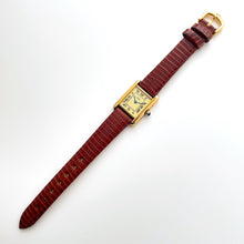 Load image into Gallery viewer, Vintage Ladies&#39; Must de Cartier Tank Vermeil With Cream Dial and Leather Strap - Quartz Movement
