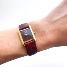 Load image into Gallery viewer, Vintage Ladies&#39; Must Cartier Tank Vermeil - Burgundy Dial, Quartz
