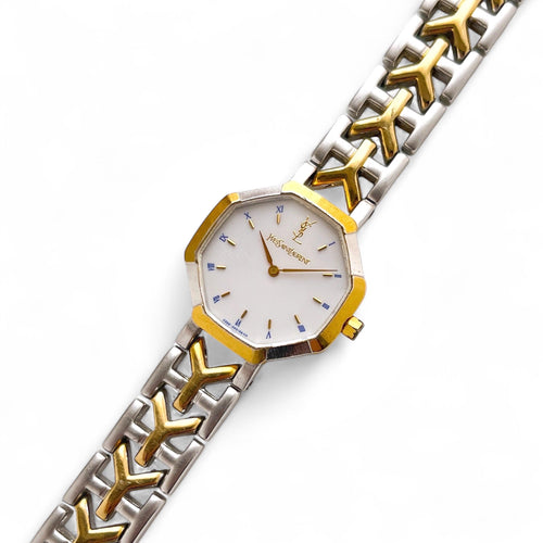 Vintage 90s Yves Saint Laurent Ladies' Quartz Watch - Two-Tone