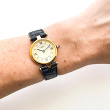 Load image into Gallery viewer, Ladies&#39; Vintage 1980s Cartier Must Vendome Vermeil Quartz Watch - Gold-Plated Silver 925 with Cream Dial - Original Box

