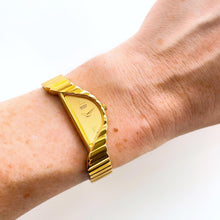 Load image into Gallery viewer, Extremely Rare Vintage 1990s Gold-Plated Ladies&#39; Seiko Rivoli Half Moon Quartz Watch With Asymmetrical Dial
