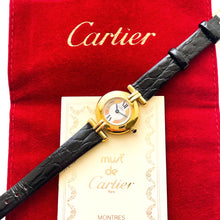 Load image into Gallery viewer, Vintage Cartier Must Colisée Vermeil - Gold-Plated Silver 925 with Trinity Dial
