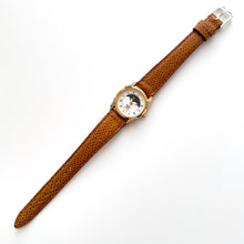 Load image into Gallery viewer, Vintage Ladies&#39; RJW Sun &amp; Moon Quartz Watch with Light Brown Leather Strap
