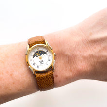 Load image into Gallery viewer, Vintage Ladies&#39; RJW Sun &amp; Moon Quartz Watch with Light Brown Leather Strap
