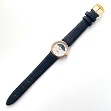 Load image into Gallery viewer, Vintage Unisex Constant Sun &amp; Moon Phase Quartz Watch with Black Leather Strap
