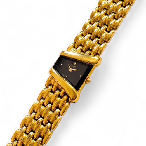 Rare 1990s Seiko Ladies' 18ct Gold-Plated Asymmetrical Quartz Watch