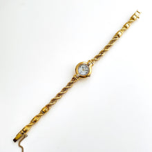 Load image into Gallery viewer, Very Rare 90s Gold-Plated Seiko Exceline Jewellery Quartz Watch with Tiny Mother of Pearl Dial, Thin Bracelet and Diamonds
