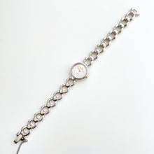 Load image into Gallery viewer, Rare 90s Silver-Tone Seiko Tissé Quartz Watch with Round Dial and Faceted Glass
