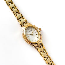 Load image into Gallery viewer, Ladies&#39; Sekonda Quartz Watch With Gold-Tone Bracelet and White Oval Face

