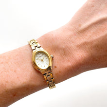 Load image into Gallery viewer, Ladies&#39; Sekonda Quartz Watch With Gold-Tone Bracelet and White Oval Face
