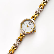 Load image into Gallery viewer, Vintage Two-Tone Ladies&#39; Citizen Quartz Watch with Round Mother of Pearl Dial
